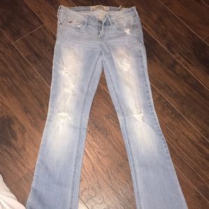Light distressed hollister jeans